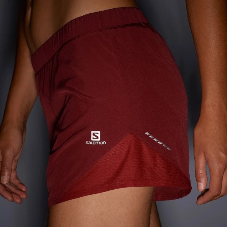 Salomon Cross Rebel 4'' Women's Running Shorts Red | CA 14V37